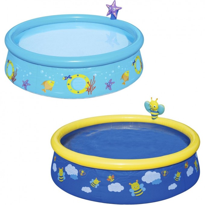 Бассейн BESTWAY MY FIRST POOL 152х38см с разбрызгивателем, 477л, от 2 лет, 2 вида 57326 BW Бассейн BESTWAY MY FIRST POOL 152х38см с разбрызгивателем, 477л, от 2 лет, 2 вида 57326 BW