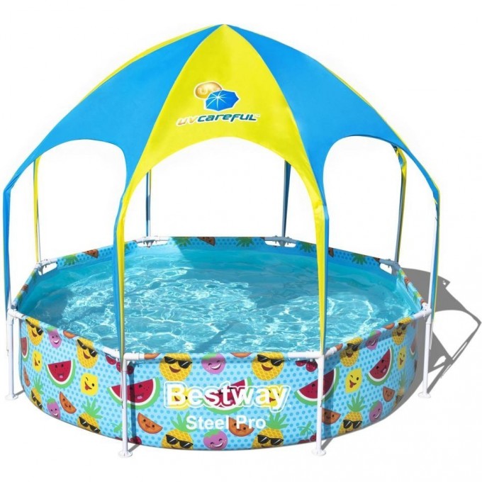 Каркасный бассейн BESTWAY MY FIRST POOL 244х51см с навесом, 1688л 56432 BW Каркасный бассейн BESTWAY MY FIRST POOL 244х51см с навесом, 1688л 56432 BW