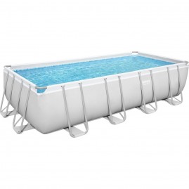 Каркасный бассейн BESTWAY POWER STEEL 488х244х122см, 11532л + фильтр-насос 3028 л/ч, тент, лестница