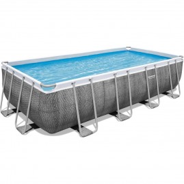 Каркасный бассейн BESTWAY POWER STEEL 549х274х122см, 14812л + фильтр-насос 5678 л/ч, тент, лестница