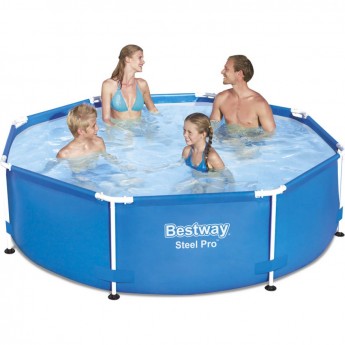 Каркасный бассейн BESTWAY STEEL PRO 244х76 см + фильтр-насос 1249 л/ч (5614C)