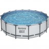 Каркасный бассейн BESTWAY STEEL PRO MAX 488х122см, 19480л + фильтр-насос 5678 л/ч, тент, лестница 5612Z BW