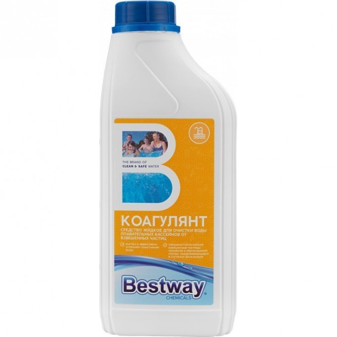 Коагулянт - средство для очистки воды от взвешенных частиц BESTWAY ( 1,1 кг) KO1.1L BW Коагулянт - средство для очистки воды от взвешенных частиц BESTWAY ( 1,1 кг) KO1.1L BW
