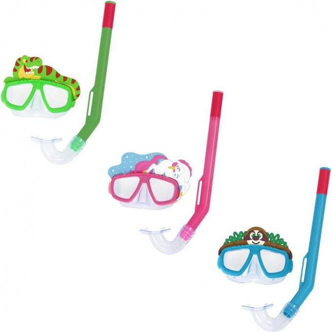 Комплект для плавания BESTWAY LIL ANIMAL SNORKEL от 3 лет, 3 вида 24059 BW Комплект для плавания BESTWAY LIL ANIMAL SNORKEL от 3 лет, 3 вида 24059 BW