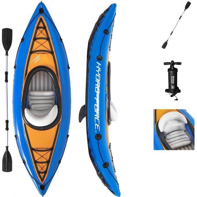 Надувная байдарка BESTWAY COVE CHAMPION, 275x81см, до 100кг 65115 BW Надувная байдарка BESTWAY COVE CHAMPION, 275x81см, до 100кг 65115 BW