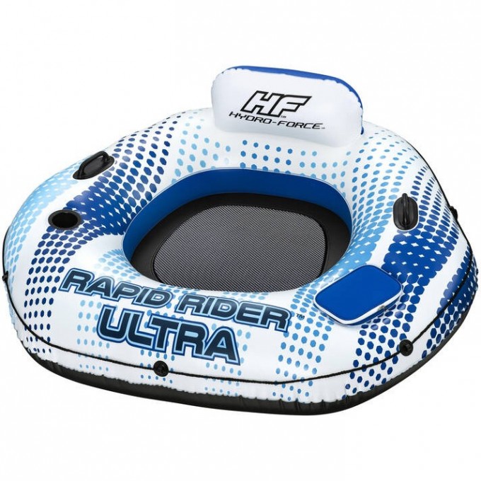 Надувной круг-кресло BESTWAY RAPID RIDER ULTRA 43726 165x148см с ручками и подстакаником, холодильник, до 100кг 43726 BW Надувной круг-кресло BESTWAY RAPID RIDER ULTRA 43726 165x148см с ручками и подстакаником, холодильник, до 100кг 43726 BW