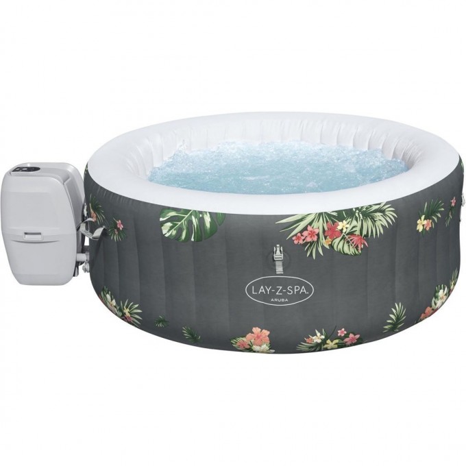 СПА-бассейн BESTWAY ARUBA AIRJET 124/170х66см 605л, круглый, аэромассаж 60061 BW СПА-бассейн BESTWAY ARUBA AIRJET 124/170х66см 605л, круглый, аэромассаж 60061 BW